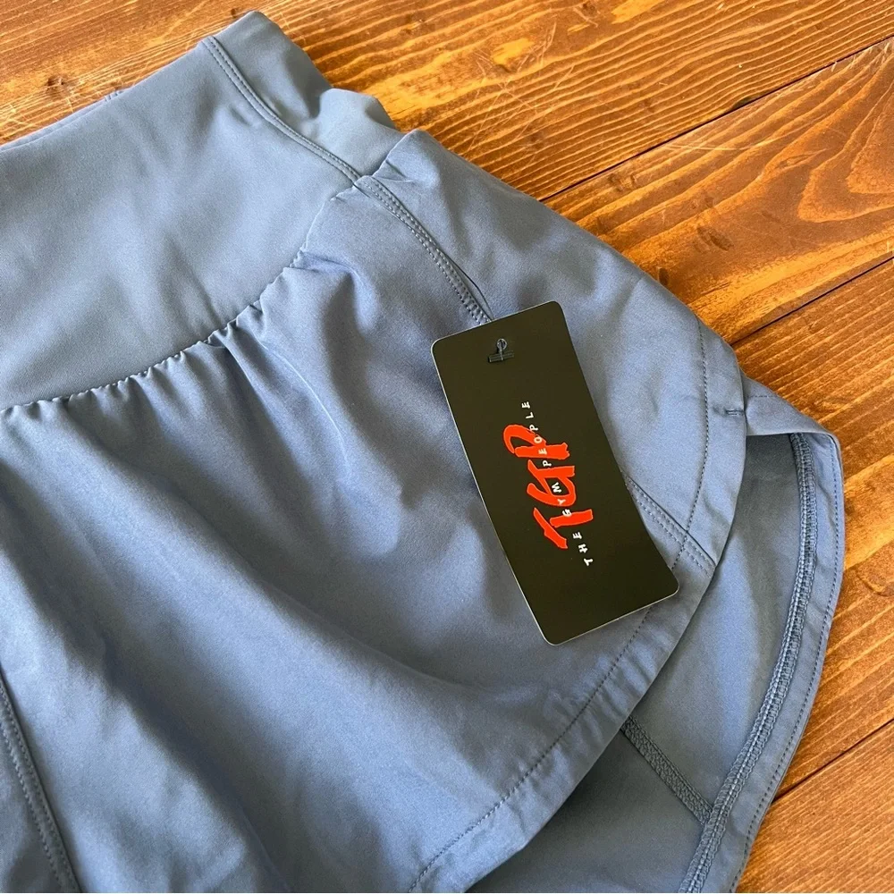 The Gym People Women's Athletic Shorts Size Medium Blue Lined Pockets NWT - Picture 3 of 10